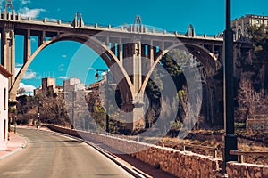 San Jordi Bridge in Alcoy city. Spain photo